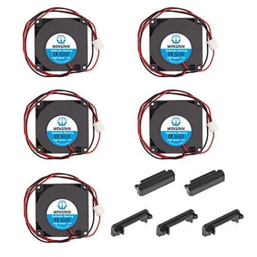 WINSINN 40mm Blower Fan 12V 4010 Turbine Turbo 40x10mm Pack of 5Pcs with Air Guide Parts High Speed WINSINN 40mm Blower Fan 12V 4010 Turbine Turbo 40x10mm Pack of 5Pcs with Air Guide Parts High Speed